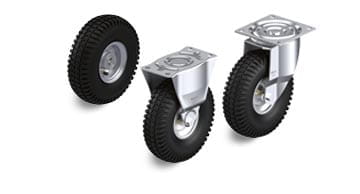 P-serie af hjul, drejelige hjul og faste luftgummihjul