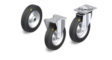RD-hjul i to-komponent-massivgummi "Blickle Comfort"