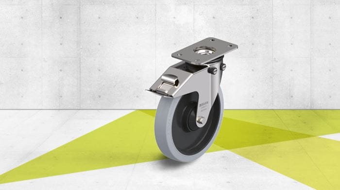 Drejeligt rustfrit hjul til AGV-anvendelser